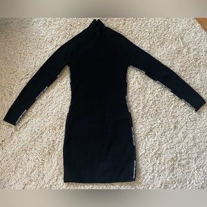 Alexander Wang intarsia-knit logo long-sleeve dress(used few times by the owner)